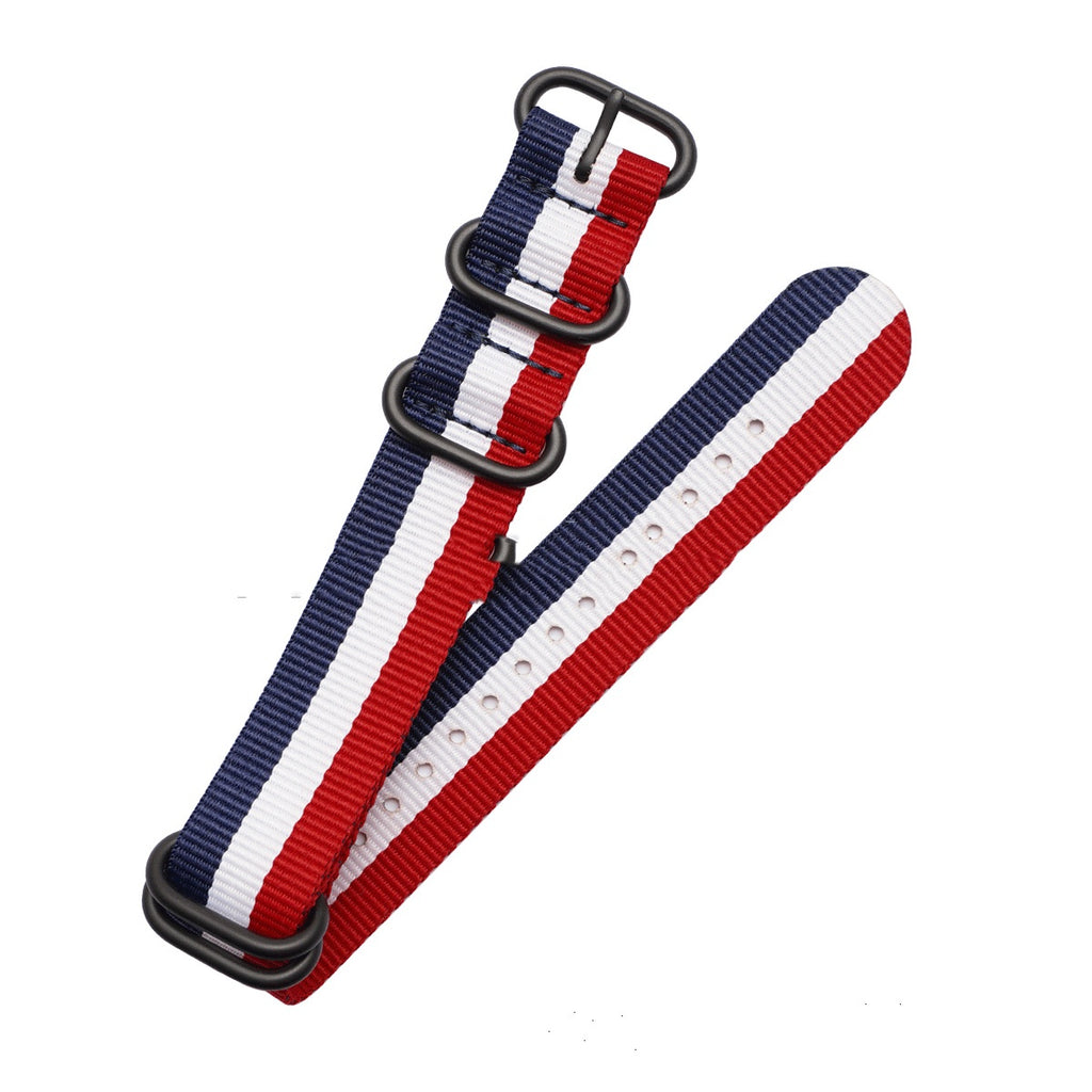 Convient pour le bracelet de montre en nylon de couleur solide