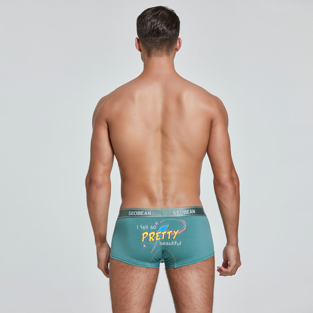 Spring Men's Boxers Mode Trendy Sexy Hommes Bas Culottes