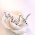 Collier en argent Collier de foudre coréen Femme simple ECG Décodage Collier court Clavic