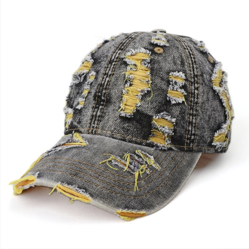 Hommes et femmes Matching Colorful Beveled Trou réglable Courbé Brim Trendy Baseball Ca