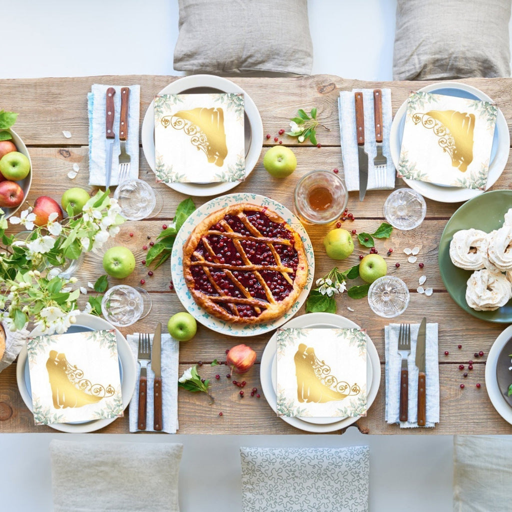 Ensemble de 80 pièces de serviettes de décoration de table de mariage