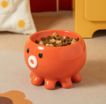 Bol de chat en céramique à pieds bas plat