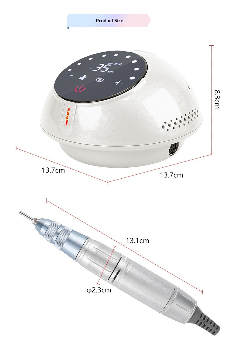 Filière à ongles avec fonctionnement silencieux de batterie rechargeable