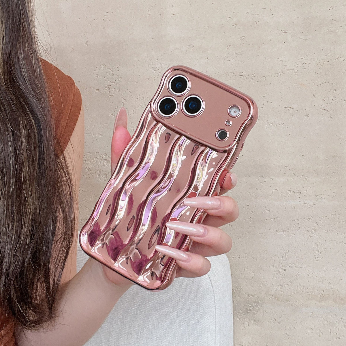 Couleur solide Electroplating Avancé Stripes Convient pour le boîtier de téléphone