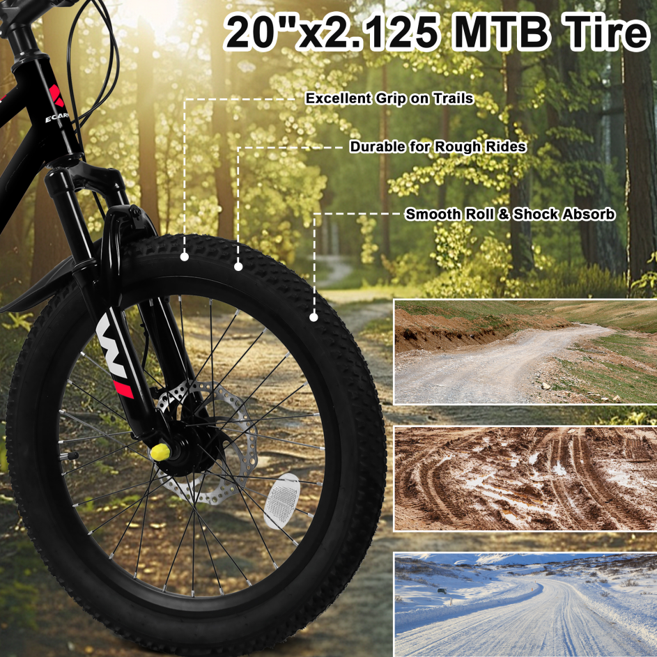 A20184 20 pouces VTT enfants pour garçons et filles
