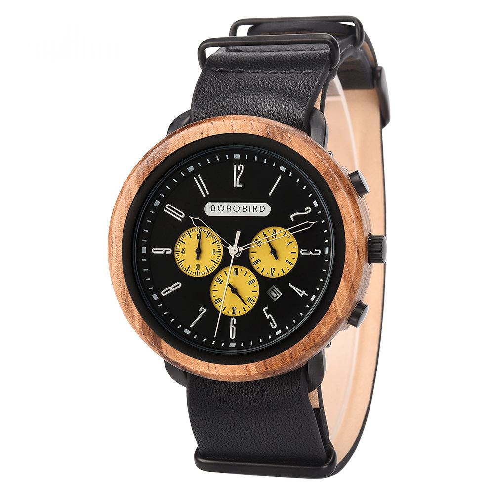 Montre Quartz en bois mode homme