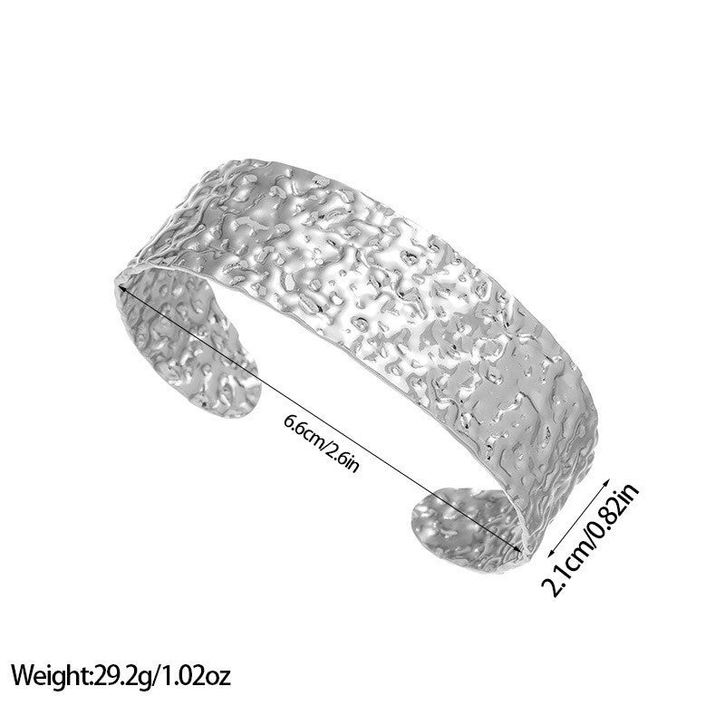 European And American Geometric Minimalist Cool Style Titanium Bracelet en acier avec coeur A