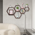 Ensemble de 5 étagères murales hexagonales