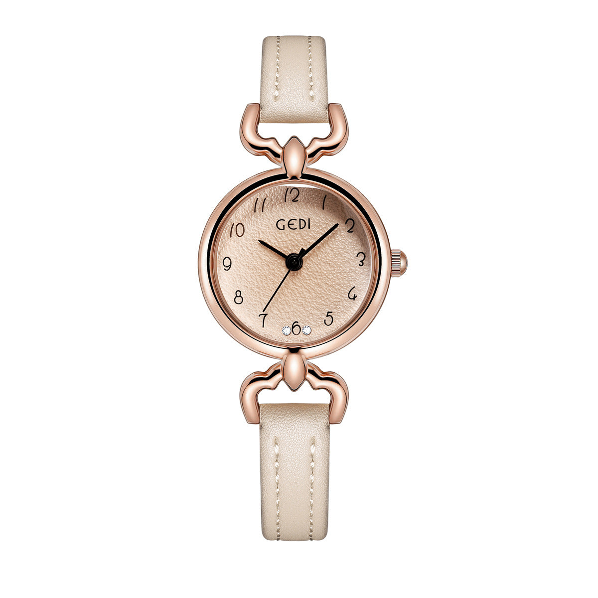 Slim Texturé Petite Cadran Montre femmes Quartz