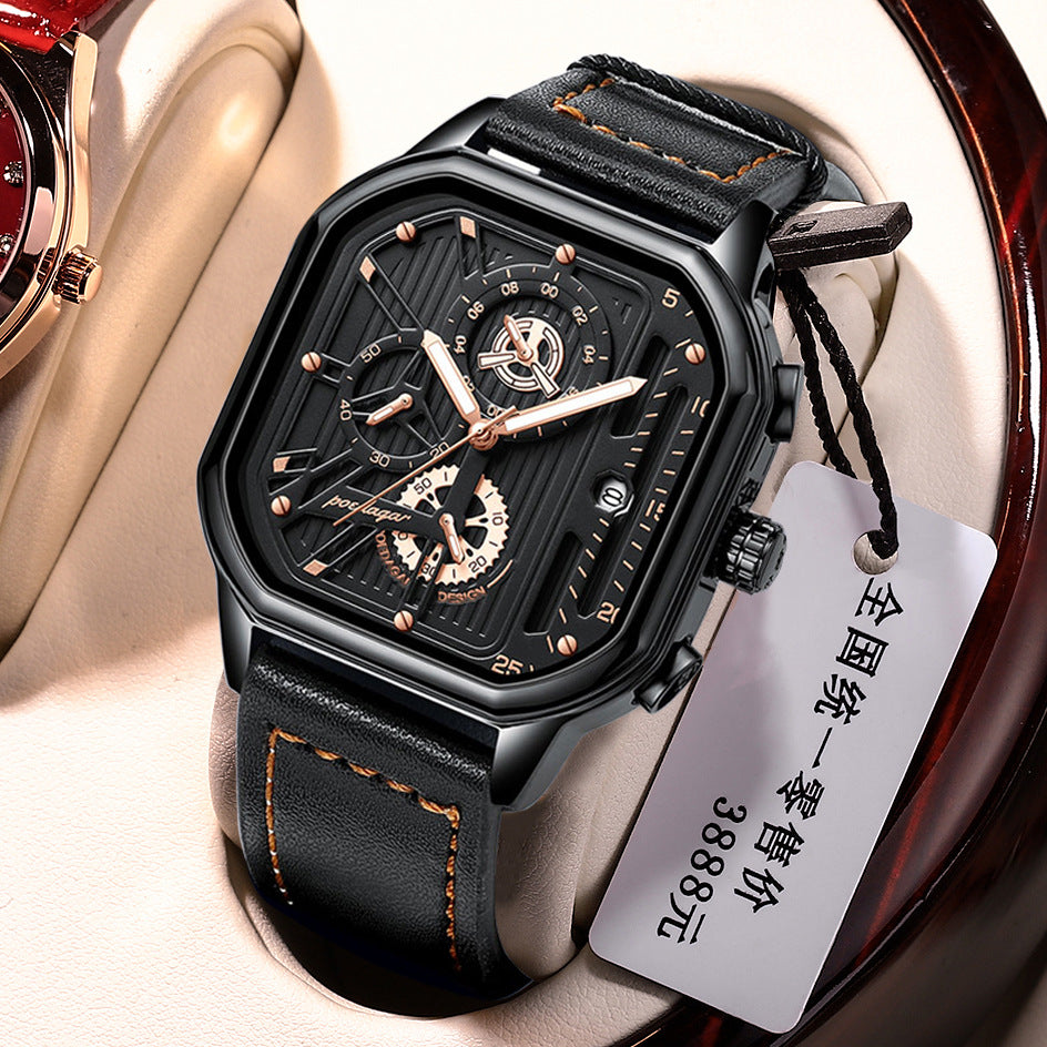Men's Multifunctional Quartz Watch Band