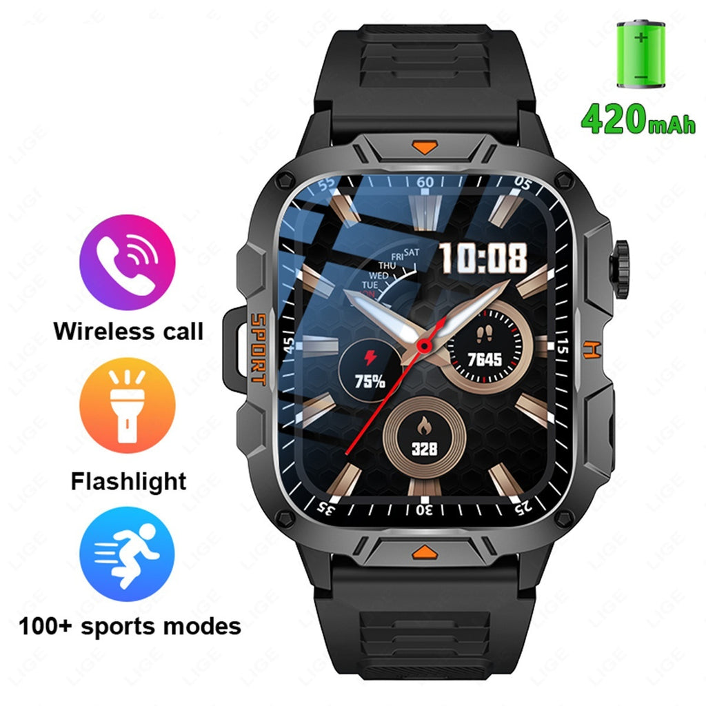 Carré Grand écran Multi-fonctions Sports Courante Coeur Montre intelligente
