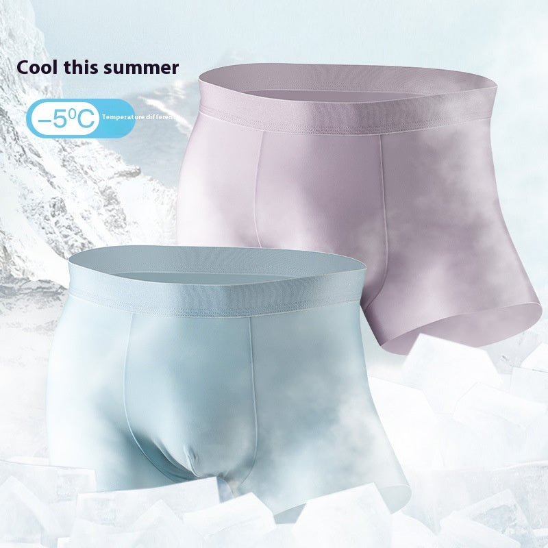 Sous-vêtements pour hommes en soie glacée 5A Antibactérien Mulberry Silk Sous-vêtements pour hommes