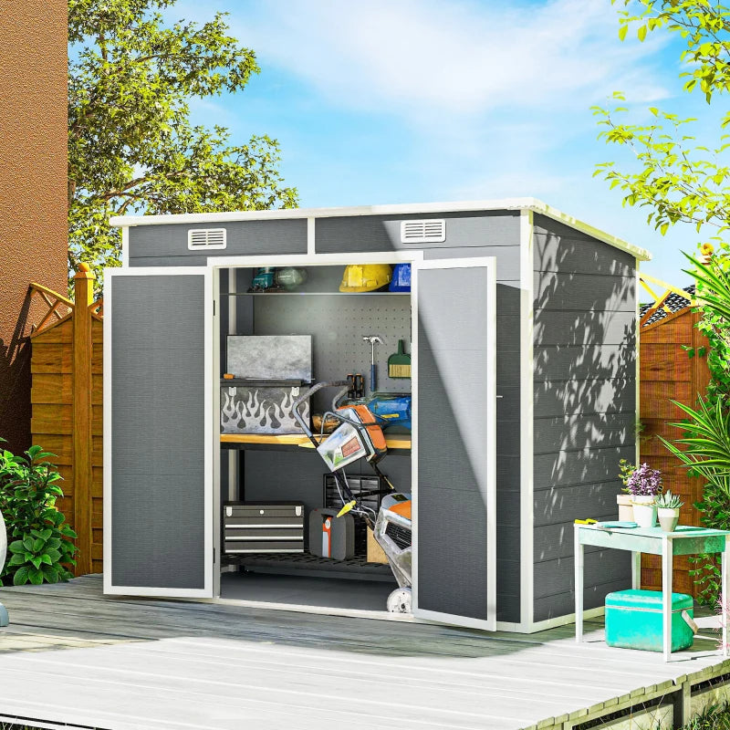 Couche de rangement extérieur en plastique avec plancher