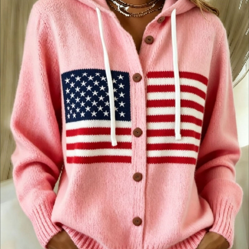 American-style laid-back Cardigan Hoodie