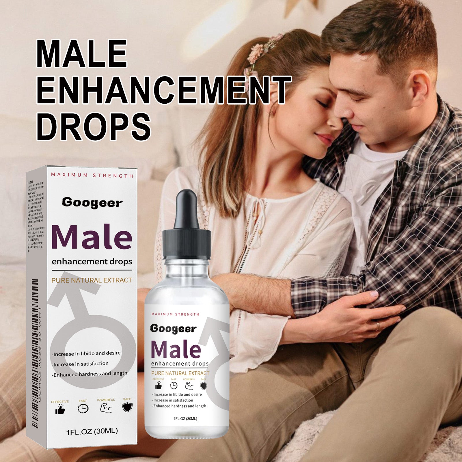Des gouttes naturelles d'amélioration masculine