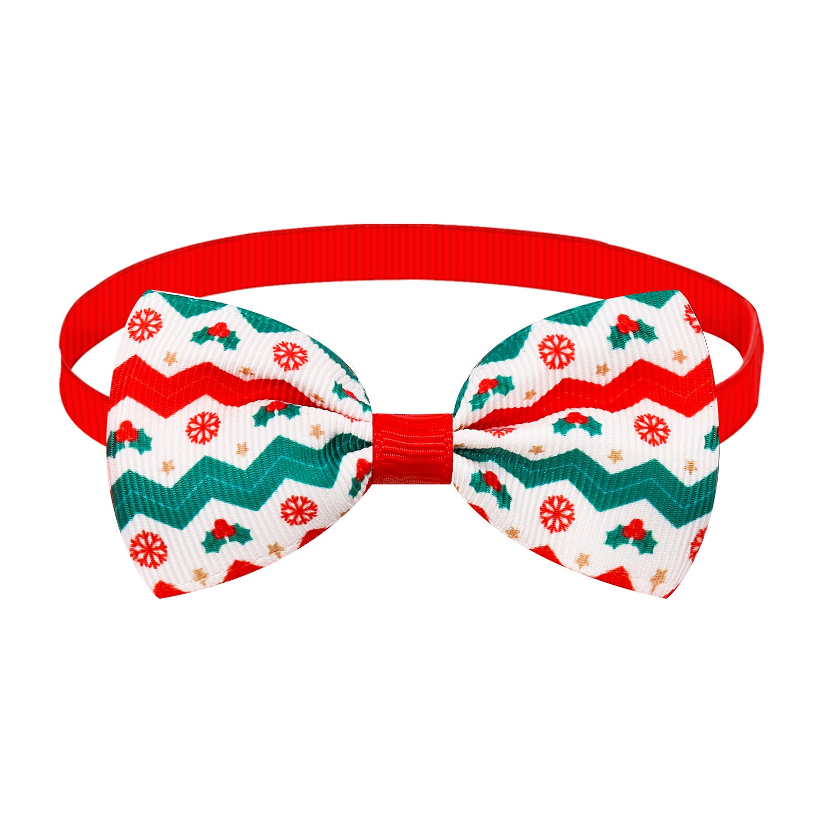 Christmas Plaid Striped Bow Tie Dog Cat Un mot Bow Tie couleurs multiples