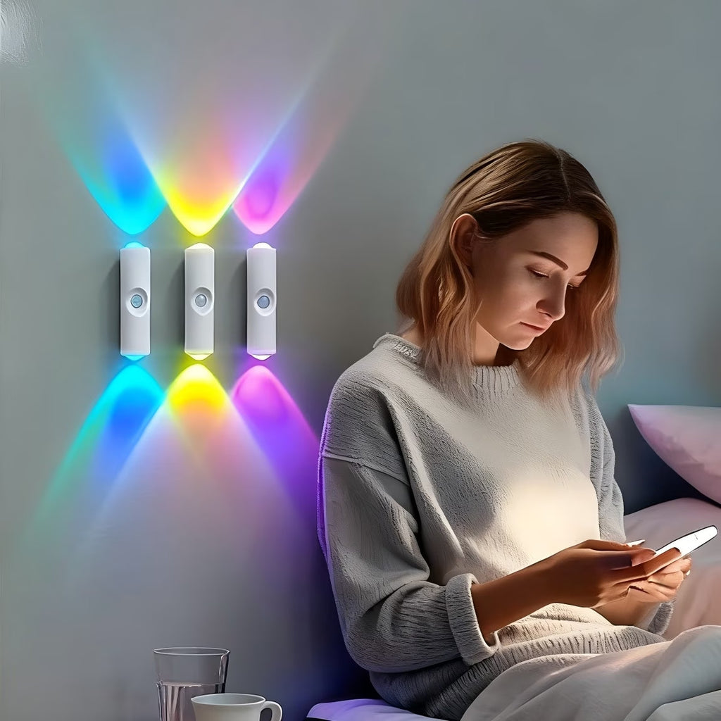 Magnétique RGB LED Night Light Smart Motion Capteur USB Lampe Ambient rechargeable