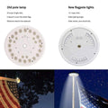 42 LED Solar Flag Pole Lumière réglable en extérieur Camping Tente Lumière