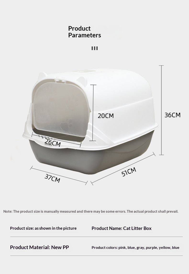 Boîte à litière extra-large entièrement fermée Odor-Control