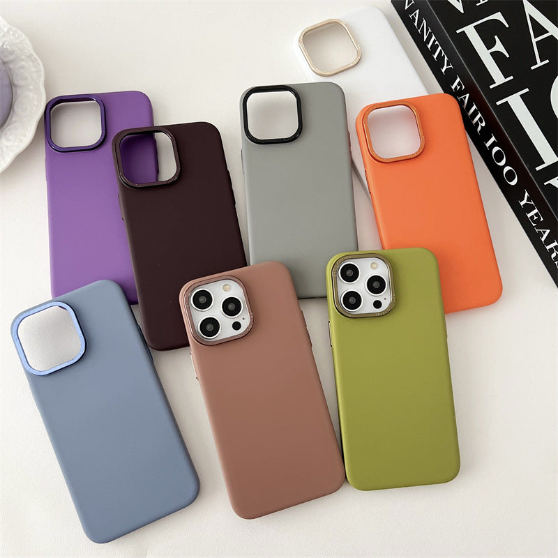 Solid Couleur Grand trou de sable cristal case téléphone