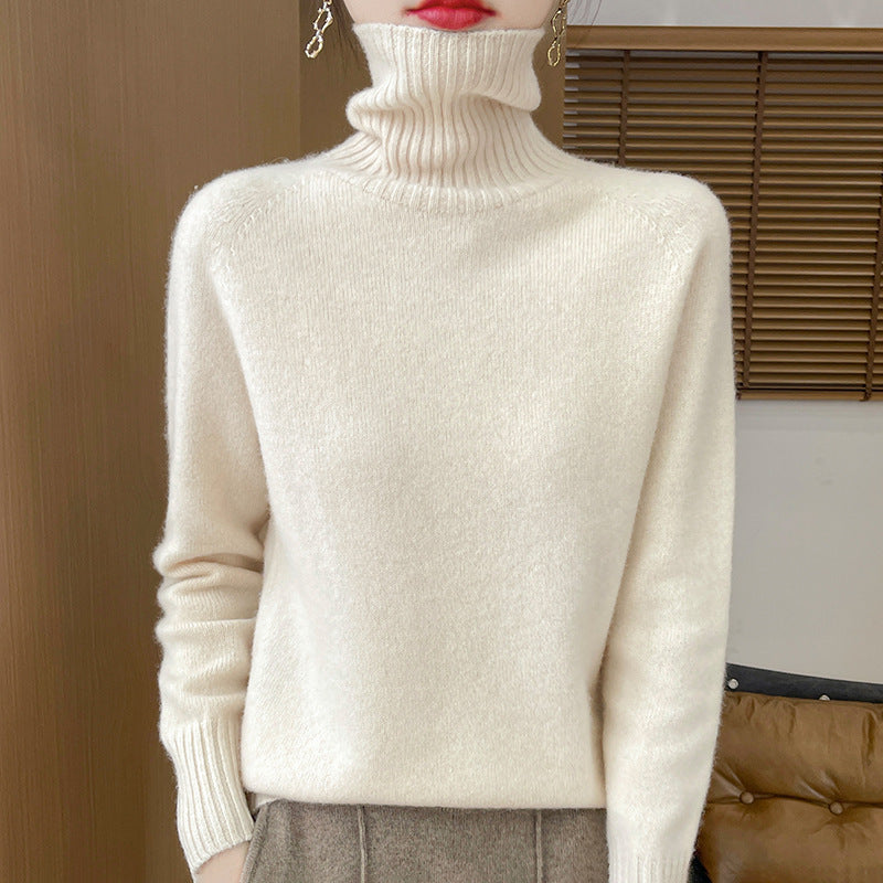 Chandail tricoté Pull à manches longues en couleur solide
