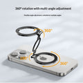 Porte-anneau magnétique à double tête avec support arrière pliable pour téléphones