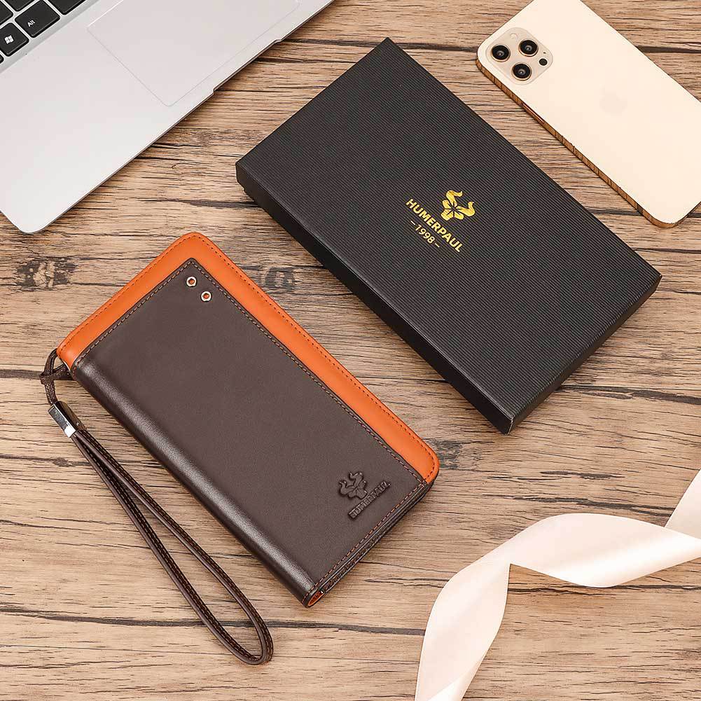 Full-grain leather retro wallet