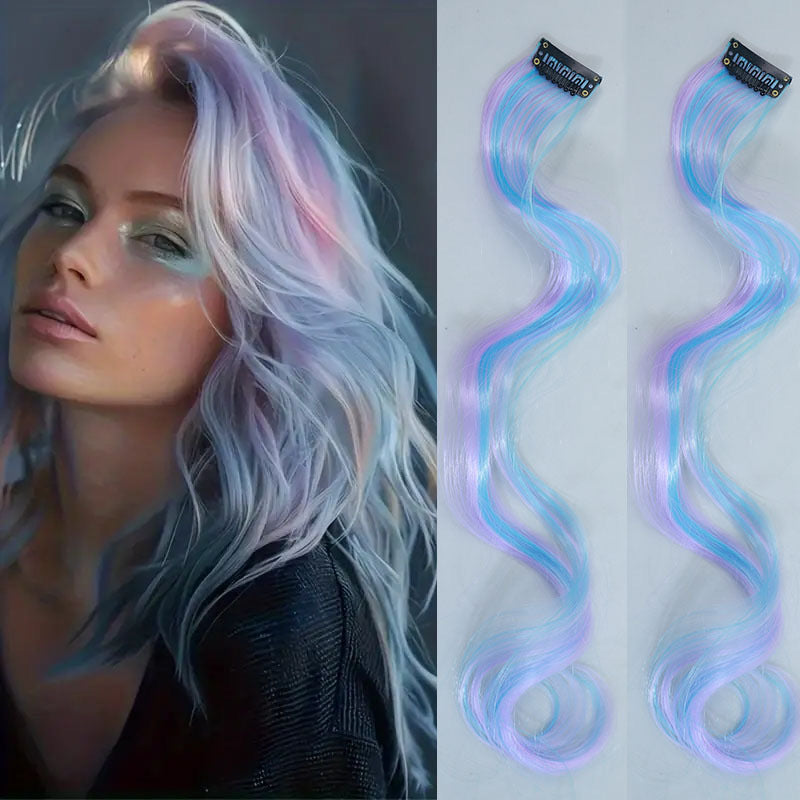 Couleur 1-card Gradient Sans couture droite cheveux bouclés