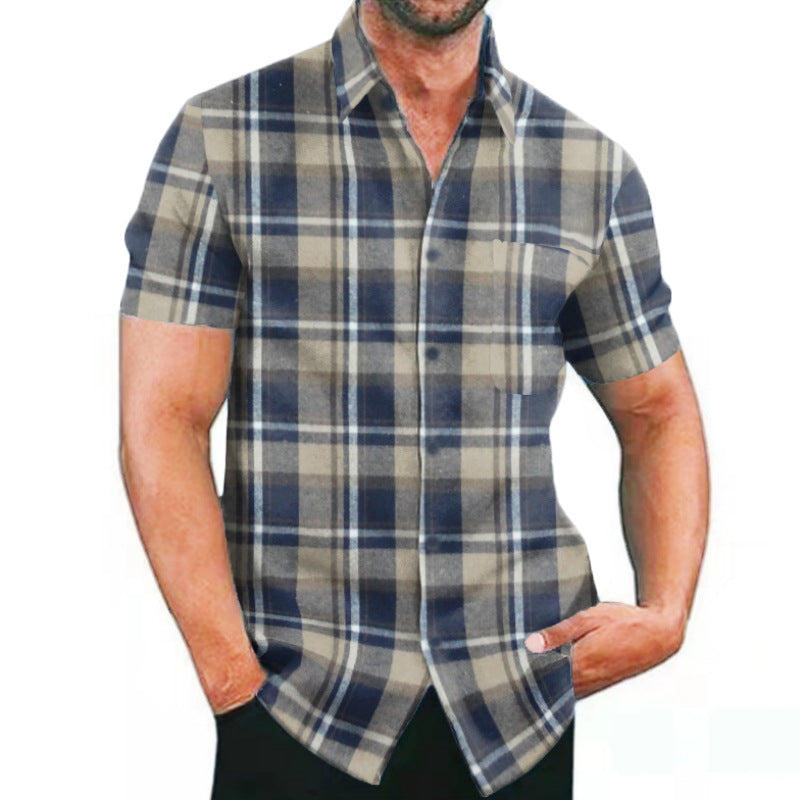 Men's dyed and woven leather shirt