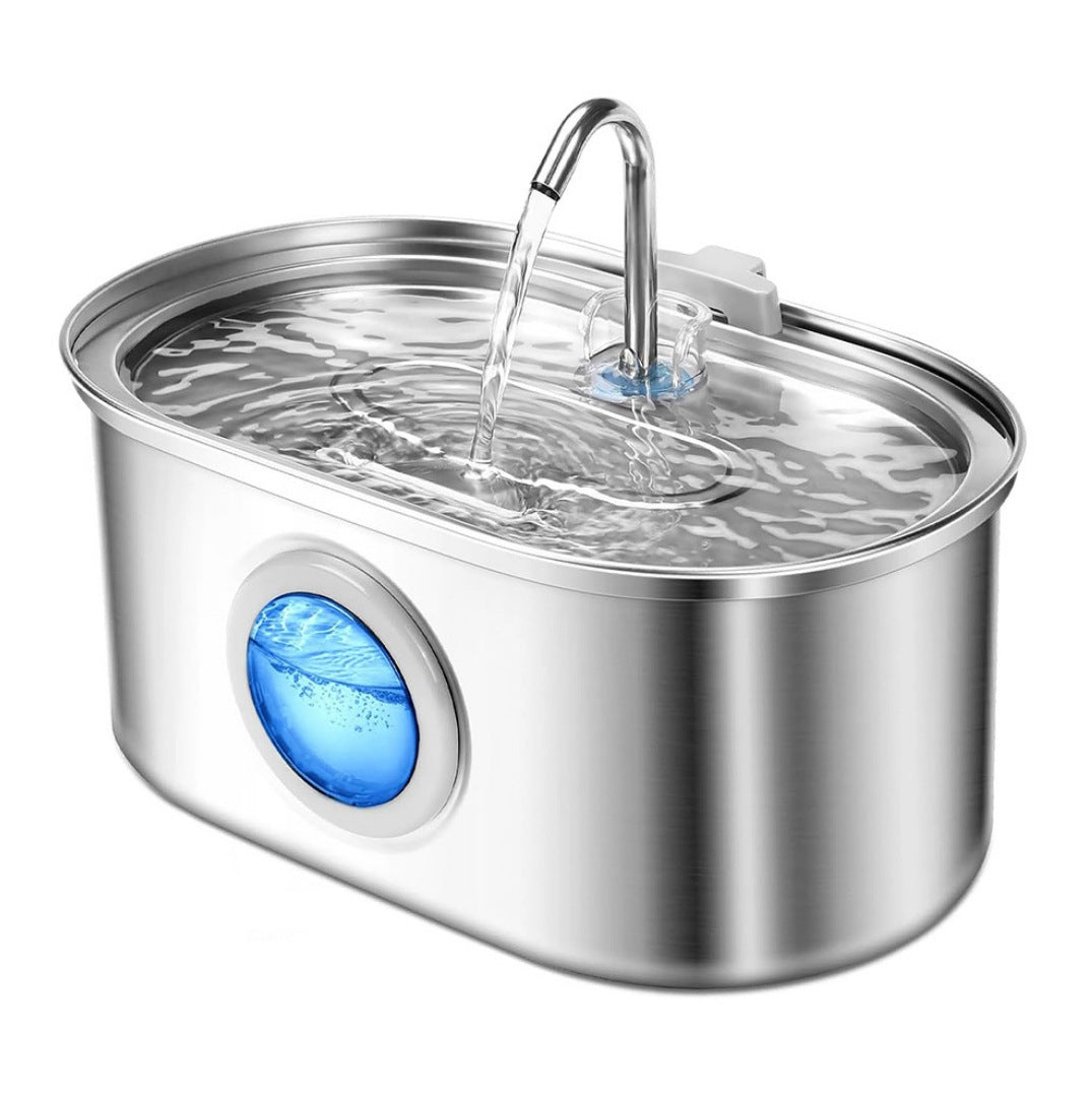 Tous les animaux en acier inoxydable Distributeur d'eau Type de piste ronde Grande capacité Chiens et chats Wat