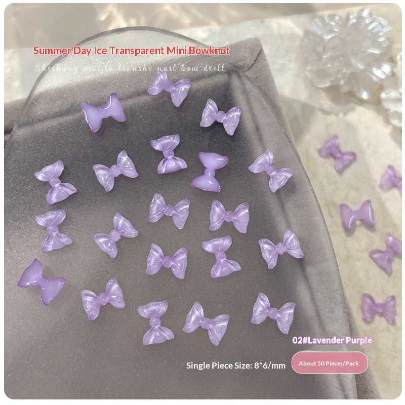Accessoires d'art à clous en résine à arc transparent de 50 pièces