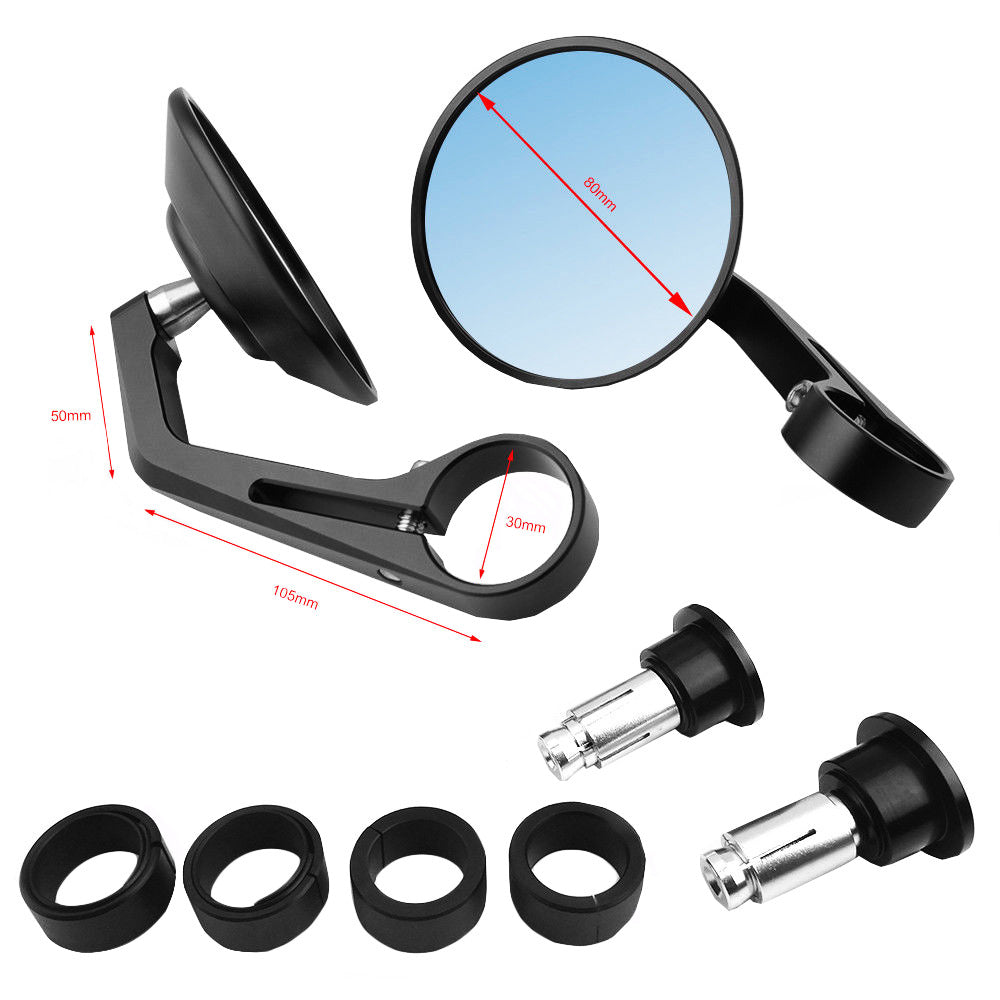 Poignée Miroir Réflecteur Sports Car Rearvie CNC Tous aluminium