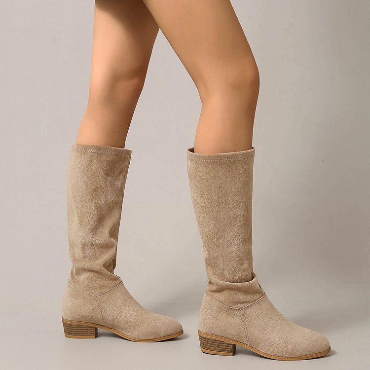Bottes de Chevalier Matte High Calf pour femmes