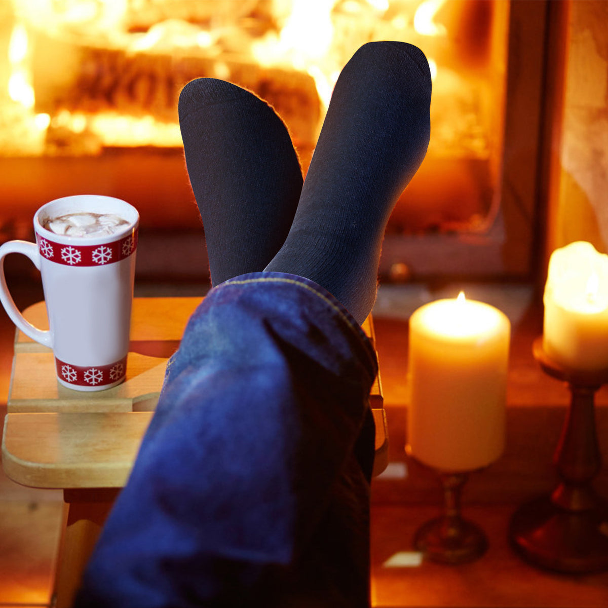 3 Options de couleur -- 3 paires hommes Chaussettes chaudes en laine Soft Cozy Chaussettes thermiques d'hiver pour les hommes