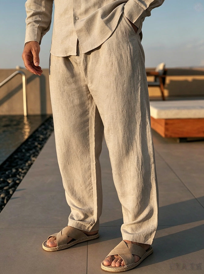 Chemise à manches longues et pantalons droits