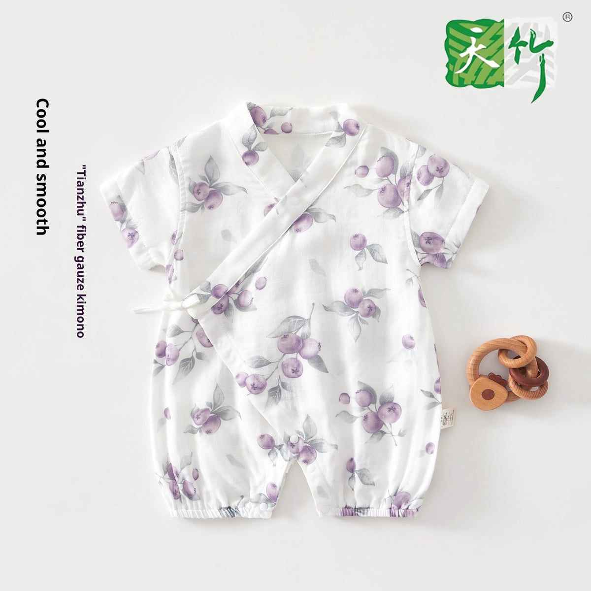 Été mince Air conditionné Vêtements Bébé Onesie manches courtes