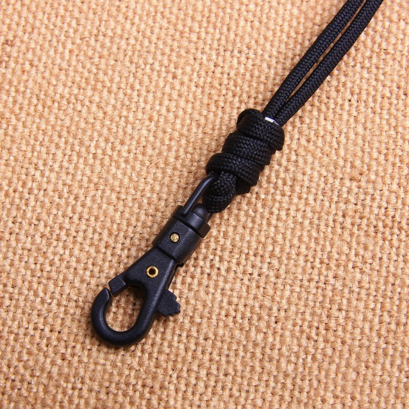 Porte-clés tissés à la main Lanyard lampe de poche Rope collier Core Parachute Cord tissé Lanyard