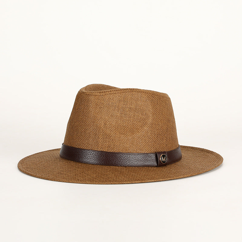 Chapeau de soleil de style britannique pour hommes parfait pour la plage
