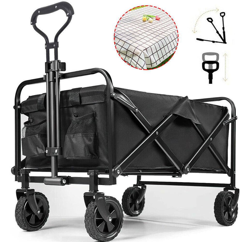 200KG Chariot pliable de service lourd Wagon Garden Beach Camping Festival UK
