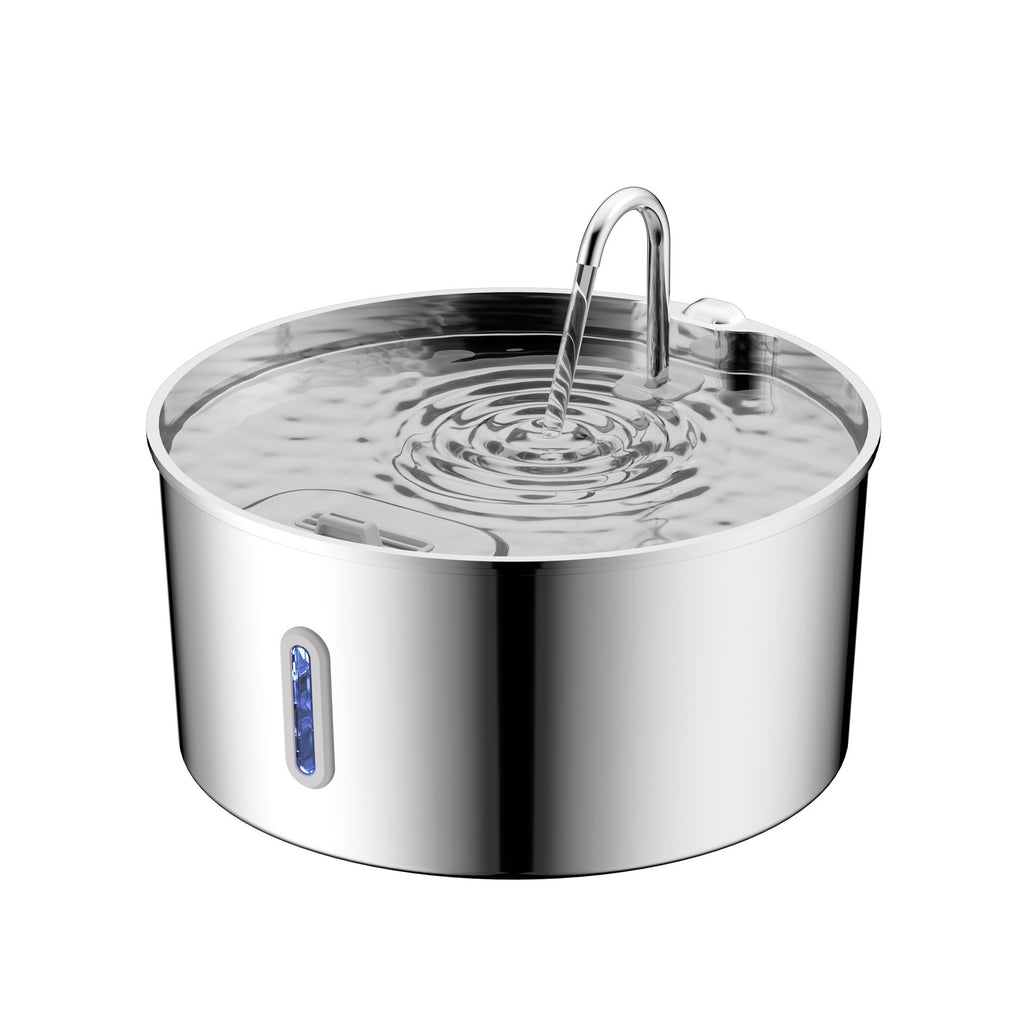 7L en acier inoxydable Animaux Distributeur d'eau Chauffage automatique Chiens et chats
