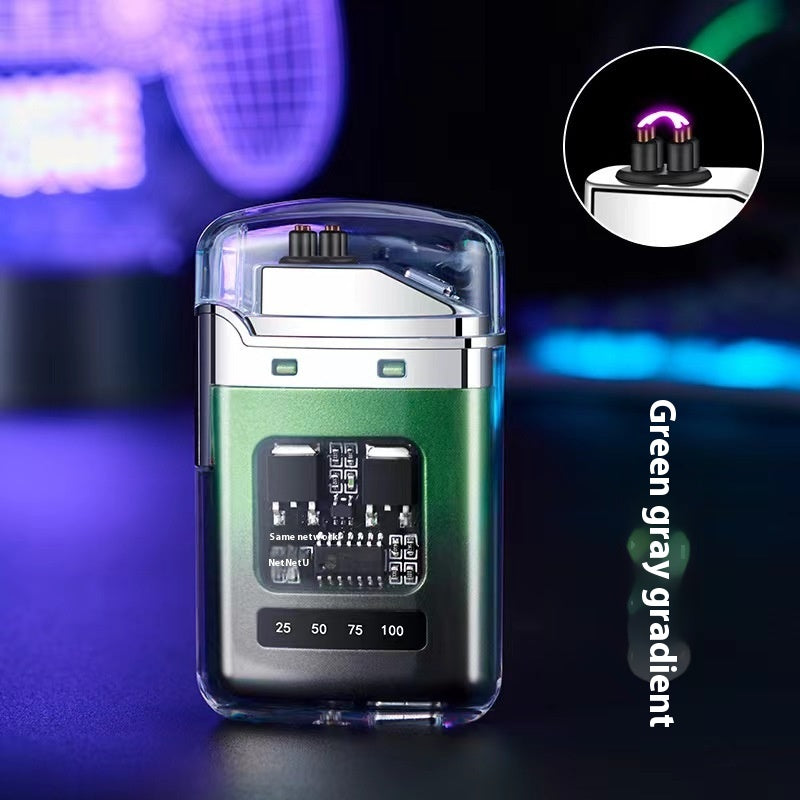 Cas transparent créatif Electronic Pulse Lighter