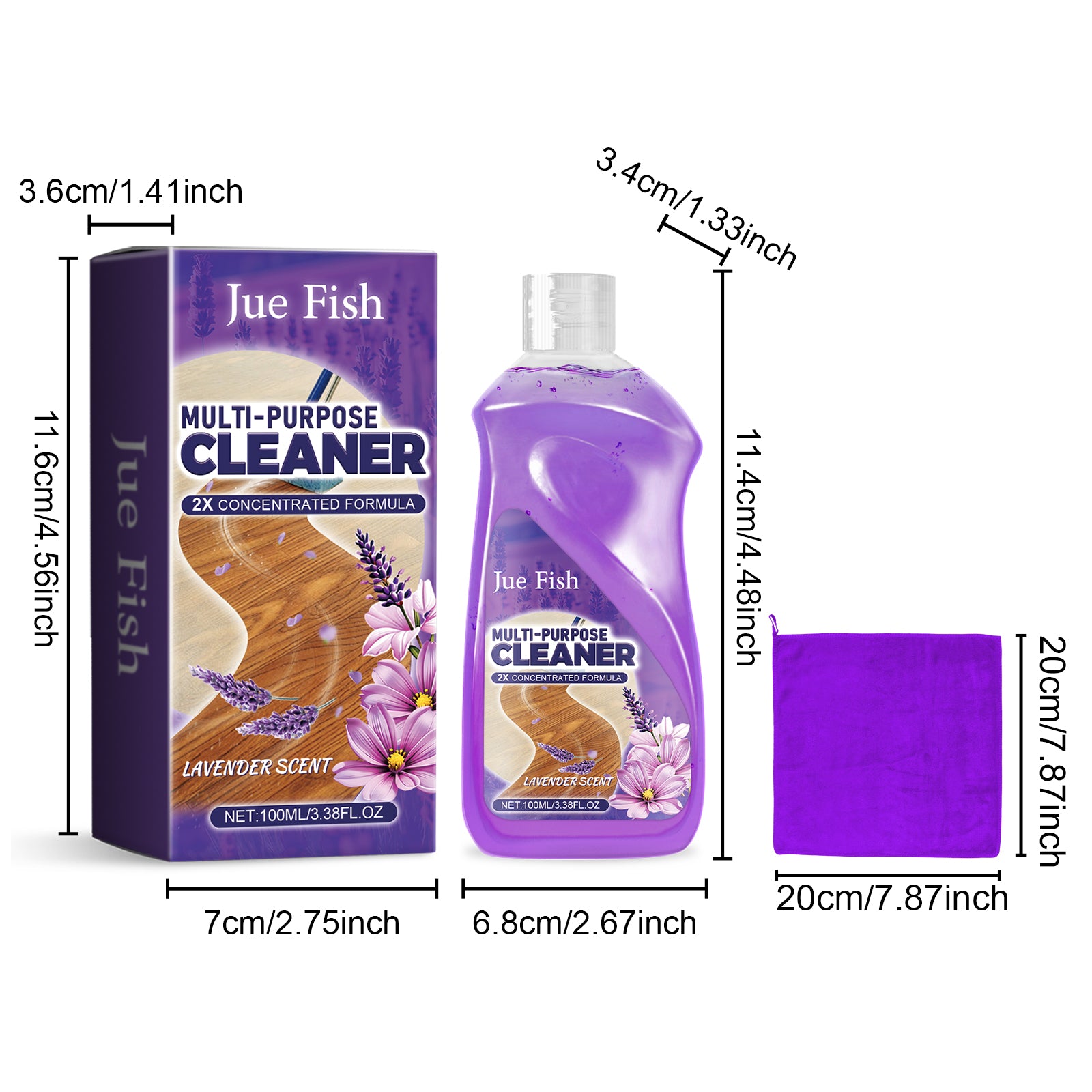 Nettoyeur de sol polyvalent 1 0 0ml Bouteille-1 Cloth1box