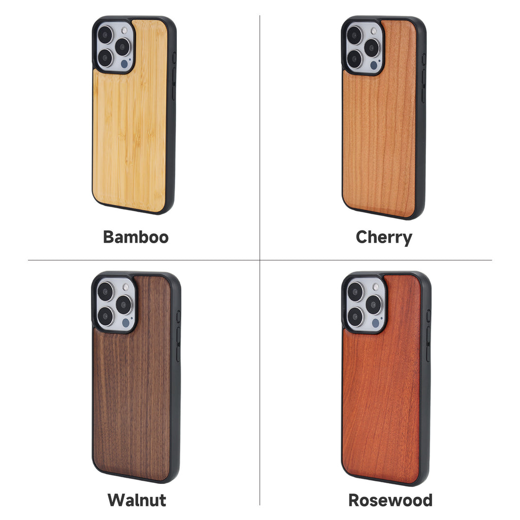 Boîtier de téléphone en bois magnétique