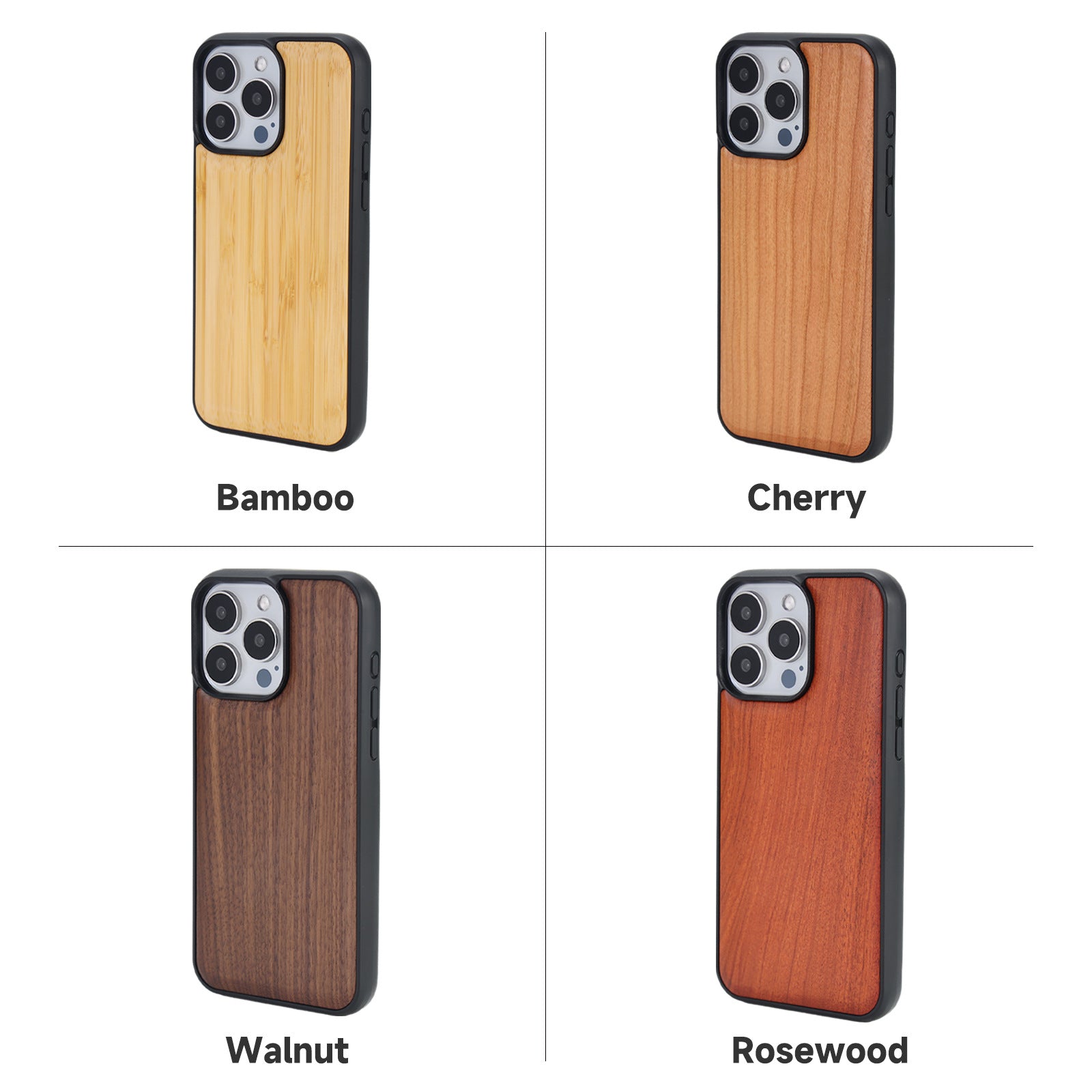 Boîtier de téléphone en bois magnétique