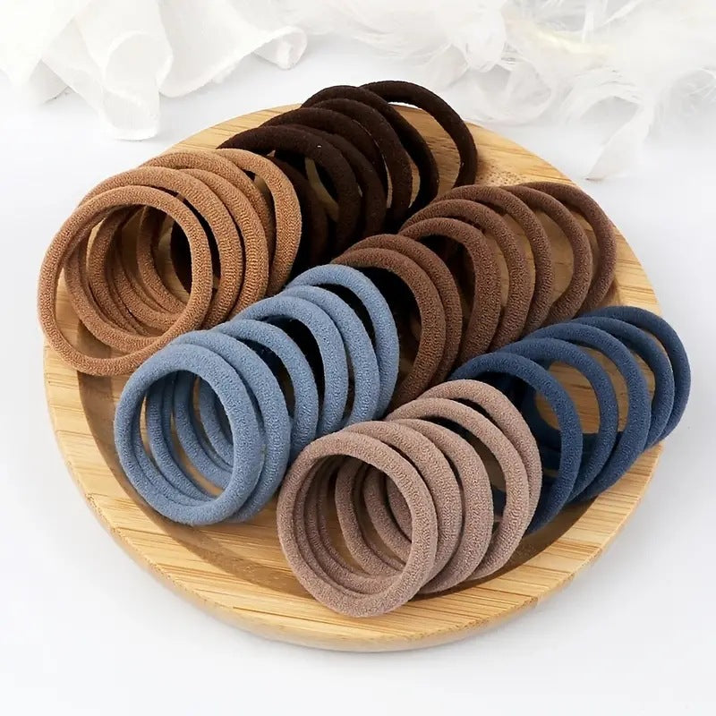 Serviette Anneau Bandes de cheveux 4cm Solid Couleur Élastique Rope de cheveux femelle Hauteur Accessoire de cheveux pour P