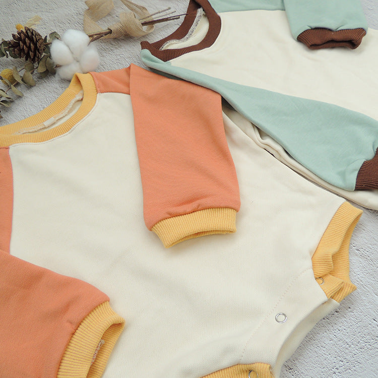 Couleur contrastée Raglan Petit sweater Triangle Escalade