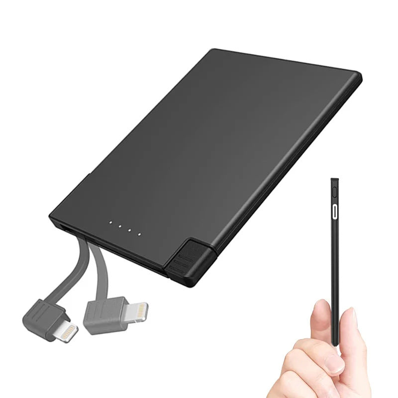 Portable compact ultra-mince avec alimentation mobile par câble
