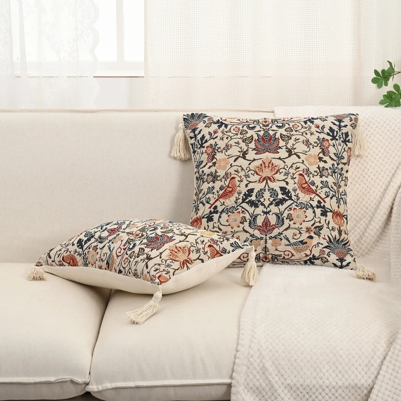 Revêtement d'oreiller retro Jacquard