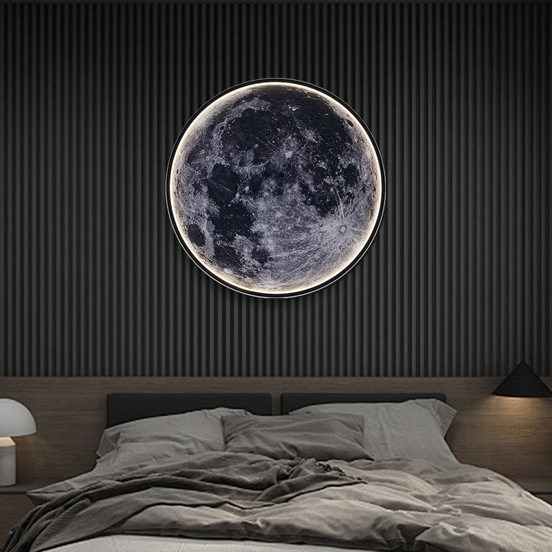 Decorative LED Moon-themed Painting