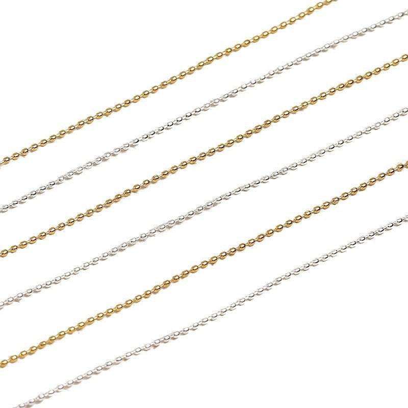 Chaîne de perles en métal, style japonais